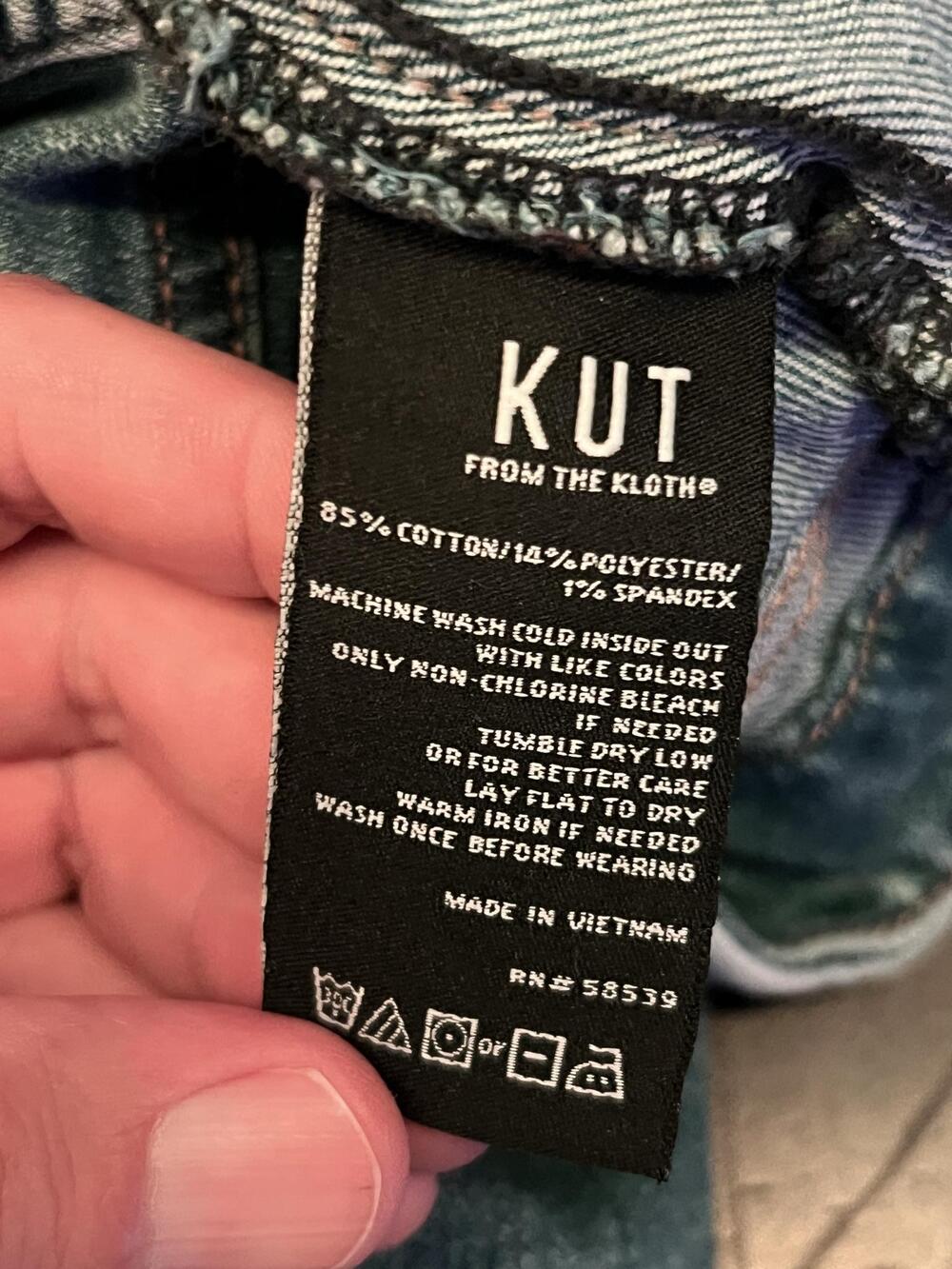 KUT From The Kloth Meg High Rise Wide Leg Jeans Womens 6L Medium Wash Blue Denim - Picture 9 of 9